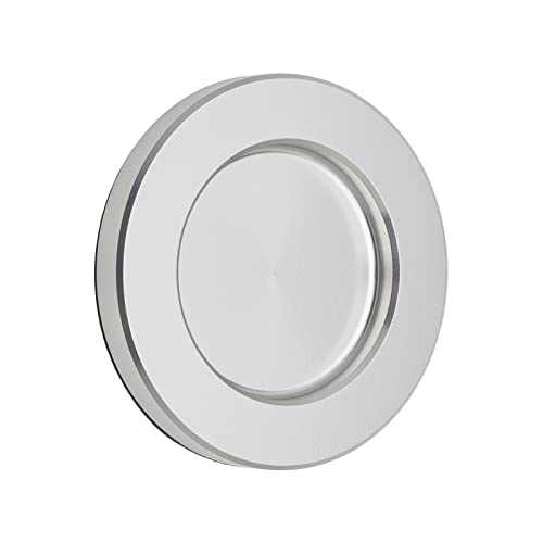 SOTECH Schiebetürgriff TEYO Edelstahloptik Ø 70 x 8 mm selbstklebend (3M VHB) Möbelgriff Edelstahl Muschelgriff für Glas-Türen & Zimmertüren Griffmuschel zum Aufkleben Glastürgriff von SOTECH