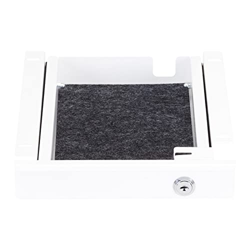 SOTECH Schreibtisch Unterbauschublade abschließbar weiß (220 x 265 x 45 mm) Utensilienschublade mit trennbaren Innenschienen, kugelgelagerte Führungsschienen von SOTECH