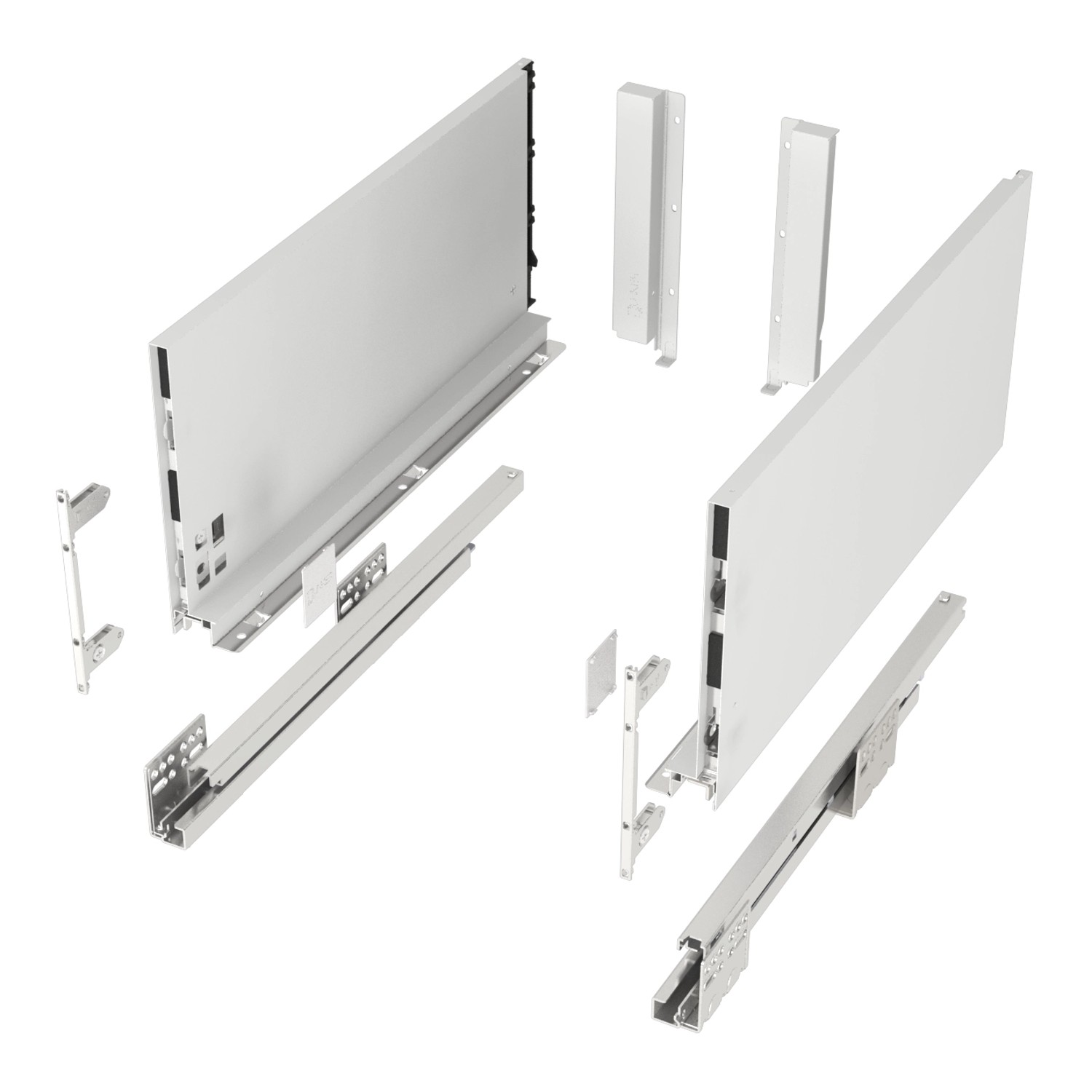 SOTECH Schubkastensystem Junker Slim H 199 mm L 400 mm 40kg Soft Close Weiß von SOTECH