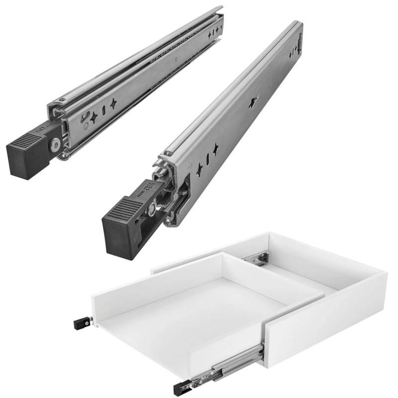 SOTECH Schwerlastauszug VarioSlide KV2-100-H53-L450-EH 450 mm Lock In Out Einrastfunktion Schwarzer Hebel Schubladenschiene Belastbar bis 100 Kg SOTECH Schwerlastauszug VarioSlide KV2-100-H53-L450-EH 450 mm Lock In Out Einrastfunktion Schwarzer Hebel Schubladenschiene Belastbar bis 100 Kg von SOTECH