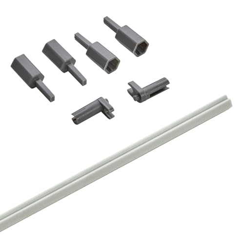 SOTECH Synchronisationsstange für Schubladensystem JUNKER SLIM mit Push to Open Funktion (Länge 1200 mm, ablängbar, weiß/grau, für Schubkastenhöhe 167 mm) von SOTECH