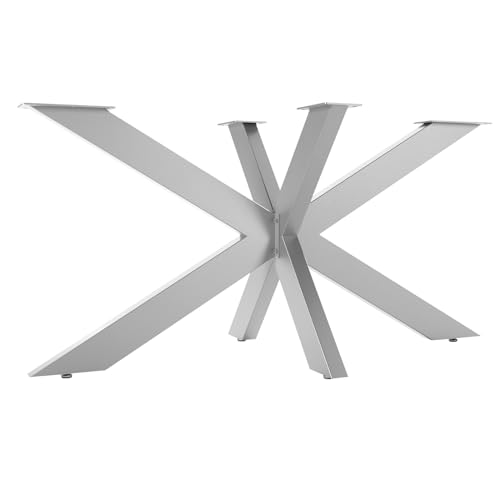 SOTECH Tischgestell SPIDER/Schwerlast Tisch-Beine aus Stahl in echtem Edelstahl gebürstet/Tisch-Füße 710 x 1500 x 780 mm/Einfache Montage/Tisch-Kufen für DIY-Projekte Esstische von SOTECH