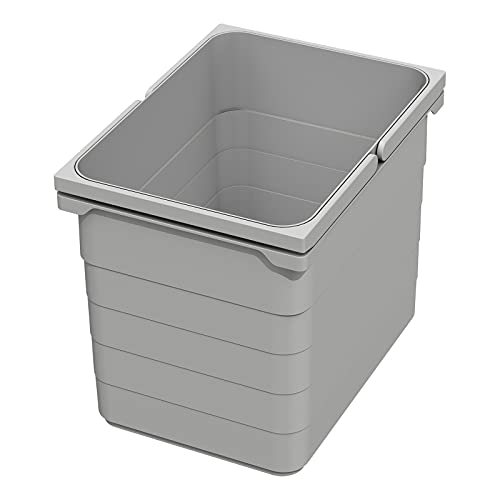 eins2vier Abfallsammler Höhe: 250 mm Volumen 15 Liter 306 x 230 mm alugrau 5078 Abfalltrennsystem Mülleimer Komposteimer von SOTECH von SOTECH