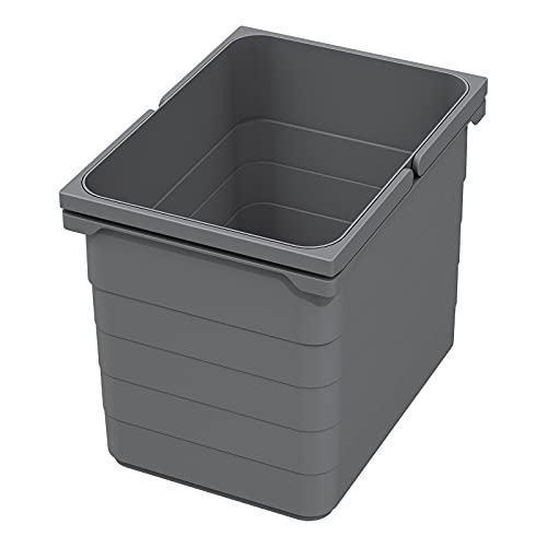 eins2vier Abfallsammler Höhe: 250 mm Volumen 15 Liter 306 x 230 mm dunkelgrau 5078 Abfalltrennsystem Mülleimer Komposteimer von SOTECH von SOTECH