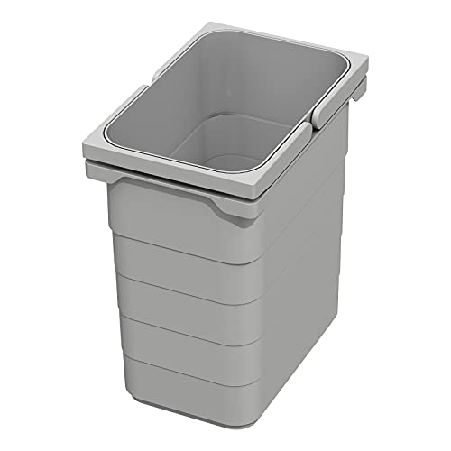 eins2vier Abfallsammler Höhe: 250 mm Volumen 7 Liter 230 x 153 mm alugrau 5076 Abfalltrennsystem Mülleimer Komposteimer von SOTECH von SOTECH