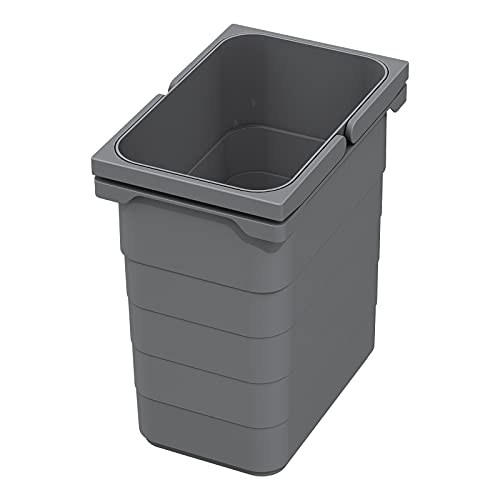 eins2vier Abfallsammler Höhe: 250 mm Volumen 7 Liter 230 x 153 mm dunkelgrau 5076 Abfalltrennsystem Mülleimer Komposteimer von SOTECH von SOTECH