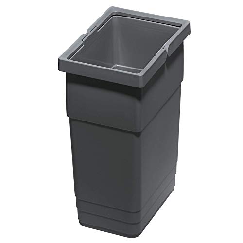 eins2vier Abfallsammler Höhe: 275 mm Volumen 6 Liter 210 x 140 mm dunkelgrau 5135.11 Komposteimer Recycling-Mülleimer von SOTECH von SOTECH
