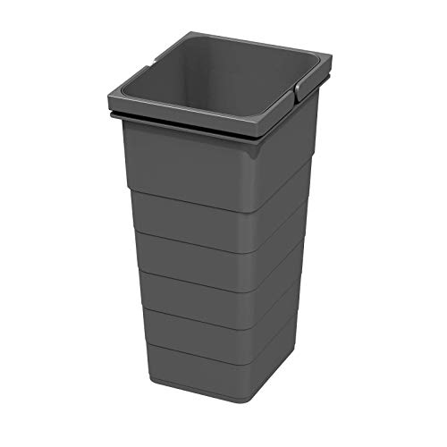 eins2vier Abfallsammler Höhe: 330 mm Volumen 11,5 Liter 205 x 229 mm dunkelgrau 5072 Mülleimer Abfalleimer Abfalltrenner von SOTECH von SOTECH