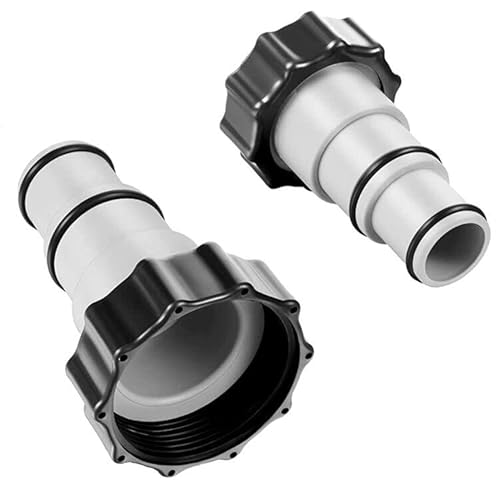 SOTEFAYE Pool Adapter A Serie für Intex,Poolschlauch Adapter 38mm und 32mm mit Innengewinde zum Verschrauben,Schlauchtülle Ø 32/38mm mit Dichtring,Anschluss für Pool-Schlauch(2 Stück) von SOTEFAYE