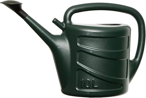 SOTL™ Gießkanne in Grün, 10 l, leichte Gießkanne für den Garten, Gießkanne drinnen und draußen, mit abnehmbarem Sprinkler-Rosenkopf, Grün (10 Liter) von SOTL
