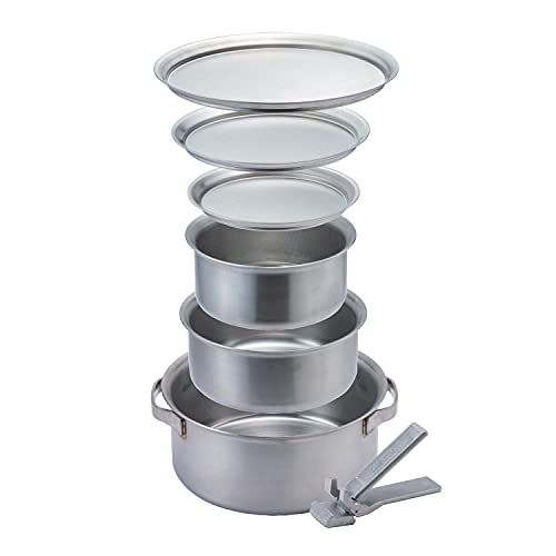 SOTO Gora Pot Set Grau - Hochwertiges stapelbares Edelstahl Topfset, 1l-3l, Größe Multi Size - Farbe Silver SOTO Gora Pot Set Grau - Hochwertiges stapelbares Edelstahl Topfset, 1l-3l, Größe Multi Size - Farbe Silver von SOTO