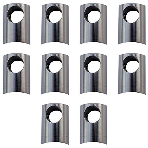 10 x Premium Querstabhalter Edelstahl Ø 22 mm für 12 mm Rundstäbe Stabhalter Relinghalter Traversenhalter von SO-TOOLS® von SOTOOLS