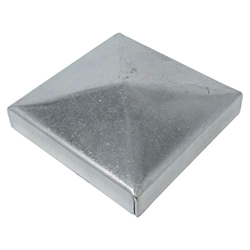 10 x SO-TOOLS® Pfostenkappe Pyramide Stahl verzinkt Abdeckkappe für Pfosten 50 x 50 mm von SOTOOLS