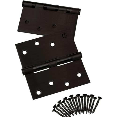 2 Stück SO-TOOLS® Schwerlast Aufschraubbänder/Tragkraft 50 kg/Materialstärke 2,0 mm / 100 x 100 mm/Scharnier aus Edelstahl schwarz gepulvert/Türscharnier Türbänder mit wartungsfreien Gleitlagern von SOTOOLS