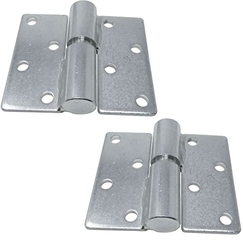 2 Stück SOTOOLS Torscharniere verzinkt für links Anschlag DIN L, ca. 114 x 99 x 5 mm Aufschraubscharniere für Türen und Tore von SOTOOLS