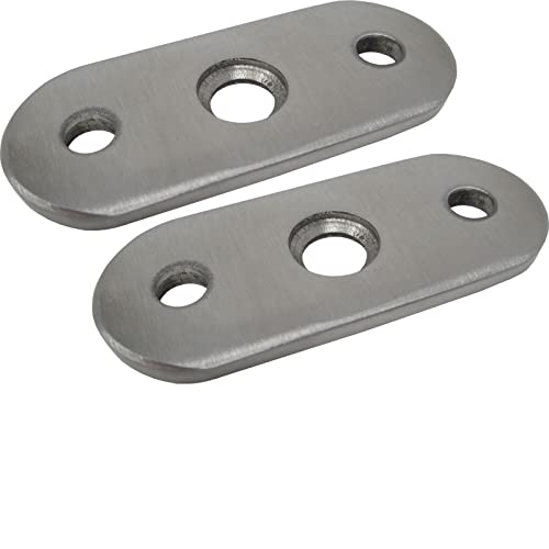 2 x Edelstahl Handlaufträger Handlaufträgerplatte Handlaufplatte Platte Trägerplatte flach für Vierkantrohre ohne Senkung von SOTOOLS