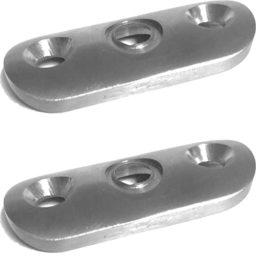 2 x Edelstahl Handlaufträger Handlaufträgerplatte Handlaufplatte Platte Trägerplatte mit Senkung für 42,4mm Handlaufrohr Rohr von SOTOOLS