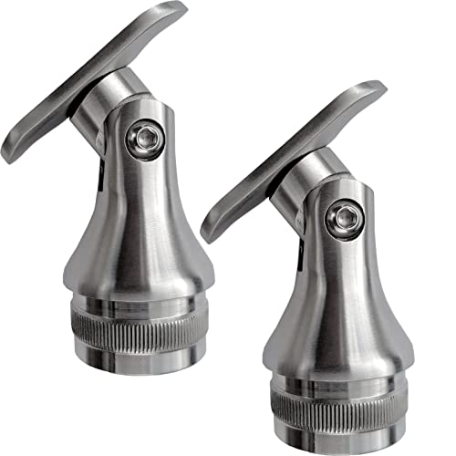 2 x Handlaufstütze Premium Edelstahl mit Gelenk f. Rundpfosten 33,7 mm Steckfitting Handlaufverbinder von SO-TOOLS® von SOTOOLS