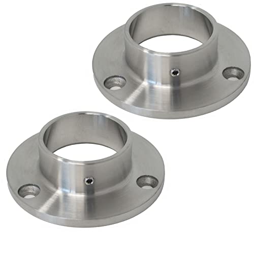 2 x Premium Edelstahl Handlaufhalter Bodenanker für Rohr-Ø 33,7 mm Rohrflansch Rohrhalter Wand- und Bodenmontage von SO-TOOLS® von SOTOOLS