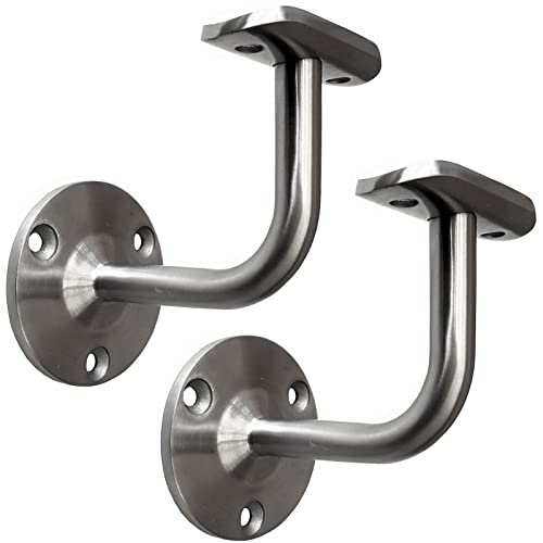 2 x Premium Handlaufträger aus Edelstahl AISI304 für 33,7mm für Handlaufrohr/Holzhandlauf Handlaufhalter Handlaufstütze von SO-TOOLS® von SOTOOLS