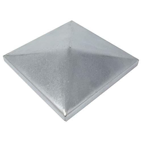 2 x SO-TOOLS® Pfostenkappe Pyramide Stahl verzinkt Abdeckkappe für Pfosten 100 x 100 mm von SOTOOLS