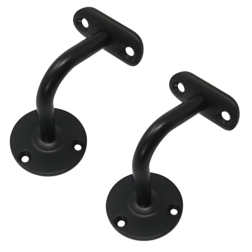 2er Set SOTOOLS Edelstahl Premium Handlaufträger 90° schwarz beschichtet für die Wandmontage von Handläufen mit Ø 42,4 mm von SOTOOLS