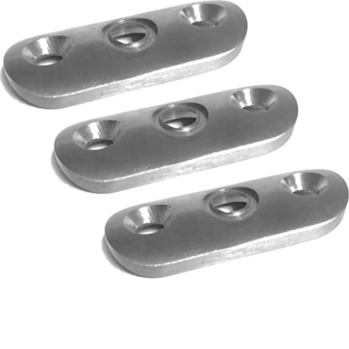 3 x Edelstahl Handlaufträger Handlaufträgerplatte Handlaufplatte Platte Trägerplatte mit Senkung für 42,4mm Handlaufrohr Rohr von SOTOOLS