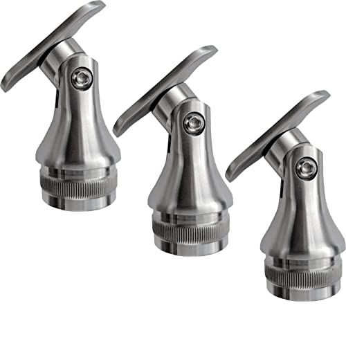 3 x Handlaufstütze Premium Edelstahl mit Gelenk f. Rundpfosten 33,7 mm Steckfitting Handlaufverbinder von SO-TOOLS® von SOTOOLS