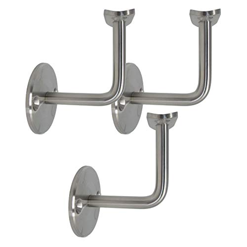 3 x Handlaufträger Handlaufhalter Handlaufstütze starre Ausführung aus Edelstahl für 42,4mm Handlaufrohr/Holzhandlauf von SO-TOOLs® von SOTOOLS