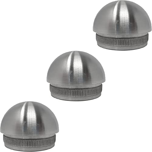 3 x Premium Edelstahl Halbkugel Endkappe für Handlaufrohre Außen Ø 42,4 mm von SO-TOOLs® von SOTOOLS