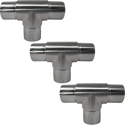3 x T-Stück Premium Edelstahl für Handlaufrohre Außen Ø 42,4 mm von SO-TOOLs® von SOTOOLS