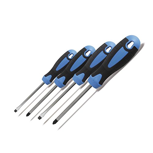 SO-TOOLS® 4 teiliges Schraubendreher Set Schlitz 3 & 5 mm/Kreuz PH1 & PH2 Schraubenzieher von SOTOOLS