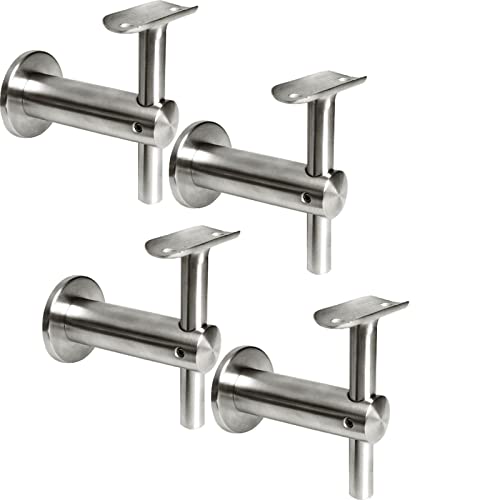 4 x Edelstahl Handlaufträger, höhenverstellbarer Handlaufhalter, V2A, für Ø 42,4 mm Handlauf von SOTOOLS