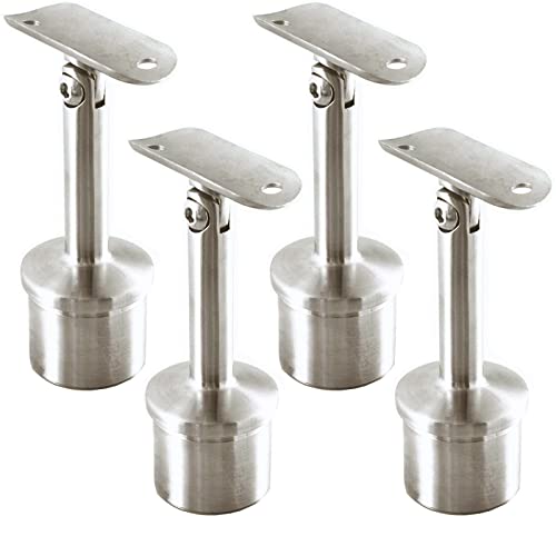 4 x Edelstahl Handlaufträger, mit Gelenk, Handlaufhalter für Pfostenmontage, V2A, für Ø 42,4 mm Handlauf von SOTOOLS