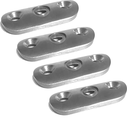 4 x Edelstahl Handlaufträger Handlaufträgerplatte Handlaufplatte Platte Trägerplatte mit Senkung für 42,4mm Handlaufrohr Rohr von SOTOOLS