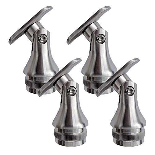 4 x Handlaufstütze Premium Edelstahl mit Gelenk f. Rundpfosten 42,4 mm Steckfitting Handlaufverbinder von SO-TOOLS® von SOTOOLS