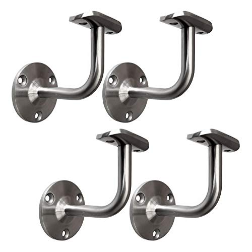 4 x Premium Handlaufträger aus Edelstahl AISI304 für 42,4mm für Handlaufrohr/Holzhandlauf Handlaufhalter Handlaufstütze von SO-TOOLS® von SOTOOLS