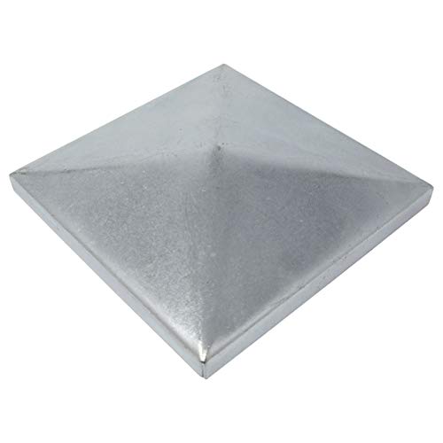 4 x SO-TOOLS® Pfostenkappe Pyramide Stahl verzinkt Abdeckkappe für Pfosten 100 x 100 mm von SOTOOLS