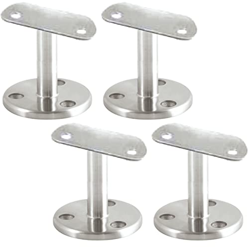 4 x V4A Edelstahl Handlaufträger, Handlaufhalter für Brüstungsmontage, Brüstung, Konsole, Reeling, für Ø 42,4 mm Handlauf seewasserfest von SOTOOLS