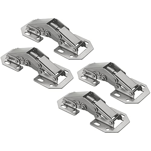 4er-Set KÖNIG Aufschraubscharnier DINKLAGE klein: 33x77 mm mit Feder Schrankscharnier von SOTOOLS
