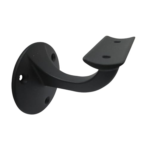 4x SO-Tools Handlaufhalter, schwarz matt aus Zinkdruckguß für 42,4 mm Handlauf Rohr von SOTOOLS