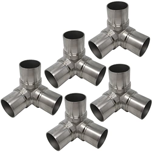 5 x Premium Edelstahl 90° Eckverbinder 3-Fach für Handlaufrohre Außen Ø 42,4 mm SO-TOOLs® von SOTOOLS