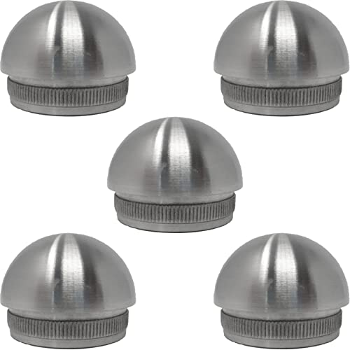 5 x Premium Edelstahl Halbkugel Endkappe für Handlaufrohre Außen Ø 42,4 mm von SO-TOOLs® von SOTOOLS