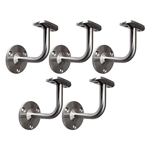 5 x Premium Handlaufträger aus Edelstahl AISI304 für 42,4mm für Handlaufrohr/Holzhandlauf Handlaufhalter Handlaufstütze von SO-TOOLS® von SOTOOLS