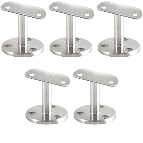 5 x V4A Edelstahl Handlaufträger, Handlaufhalter für Brüstungsmontage, Brüstung, Konsole, Reeling, für Ø 42,4 mm Handlauf seewasserfest von SOTOOLS