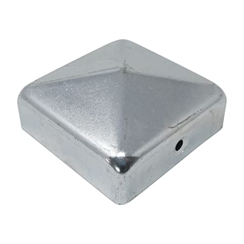 9 x SOTOOLS Pfostenkappe Pyramide Stahl verzinkt für 50er Pfosten Abdeckkappe in Pyramidenform Pfostenabdeckung von SOTOOLS