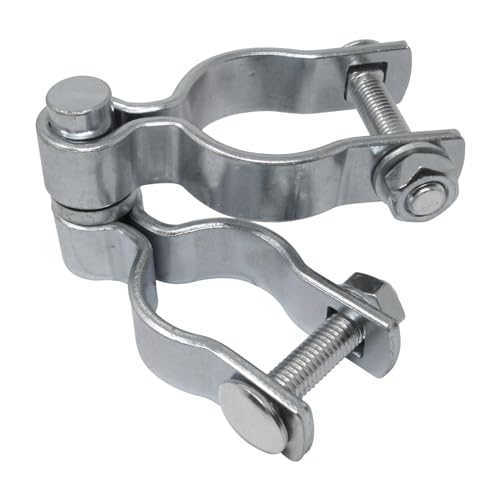 SO-TOOLS Rohrrahmen Torscharnier von 42mm Rohr auf 36mm Rohr Rohrrahmenklemme 2-teilig Material: Stahl galvanisch verzinkt Farbe: Silberfarbig von SOTOOLS