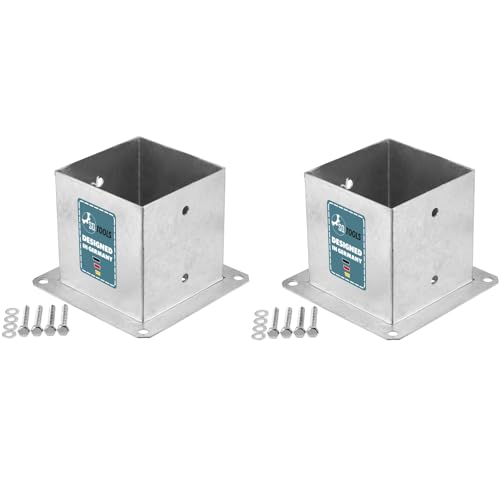 SOTOOLS 2 x Bodenhülse für 140 x 140 mm Vierkantpfosten feuerverzinkt Pfosten Bodenhülse Zaunträger Hülse Bodenplatte Pfostenträger aufschrauben Anker SOTOOLS 2 x Bodenhülse für 140 x 140 mm Vierkantpfosten feuerverzinkt Pfosten Bodenhülse Zaunträger Hülse Bodenplatte Pfostenträger aufschrauben Anker von SOTOOLS