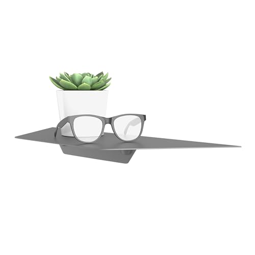 SOTOOLS 2er Set Wandregal PETIVAL 350 x 130 x 40 mm Anthrazit – Flache Regalablagen im 2er-Set, pulverbeschichtetes Metall, korrosionsgeschützt, minimalistisches Wandboard, modernes Design von SOTOOLS