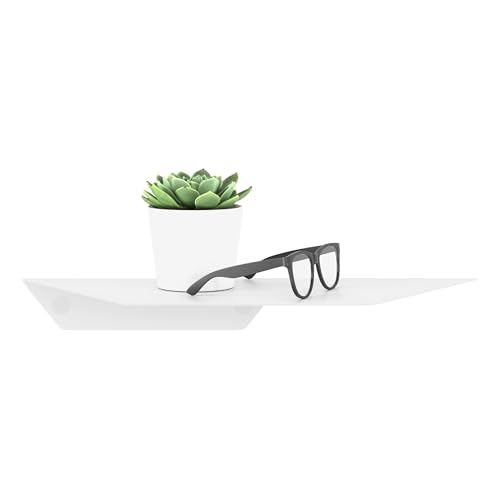 SOTOOLS 2er Set Wandregal PETIVAL 350 x 130 x 40 mm Weiß – Flache Regalablagen im 2er-Set, pulverbeschichtetes Metall, korrosionsgeschützt, minimalistisches Wandboard, modernes Design von SOTOOLS